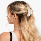 Cloud Claw Clip in Pearl for half-up hairstyles